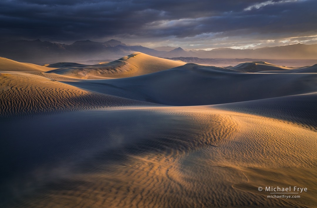 Desolate Dunes: Desert's Dramatic Horizon